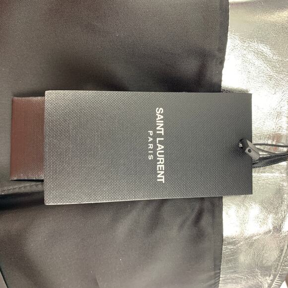 SAINT LAURENT 2022 Size 4 Silver Leather High Waist Mini Skirt - Picture 6 of 7